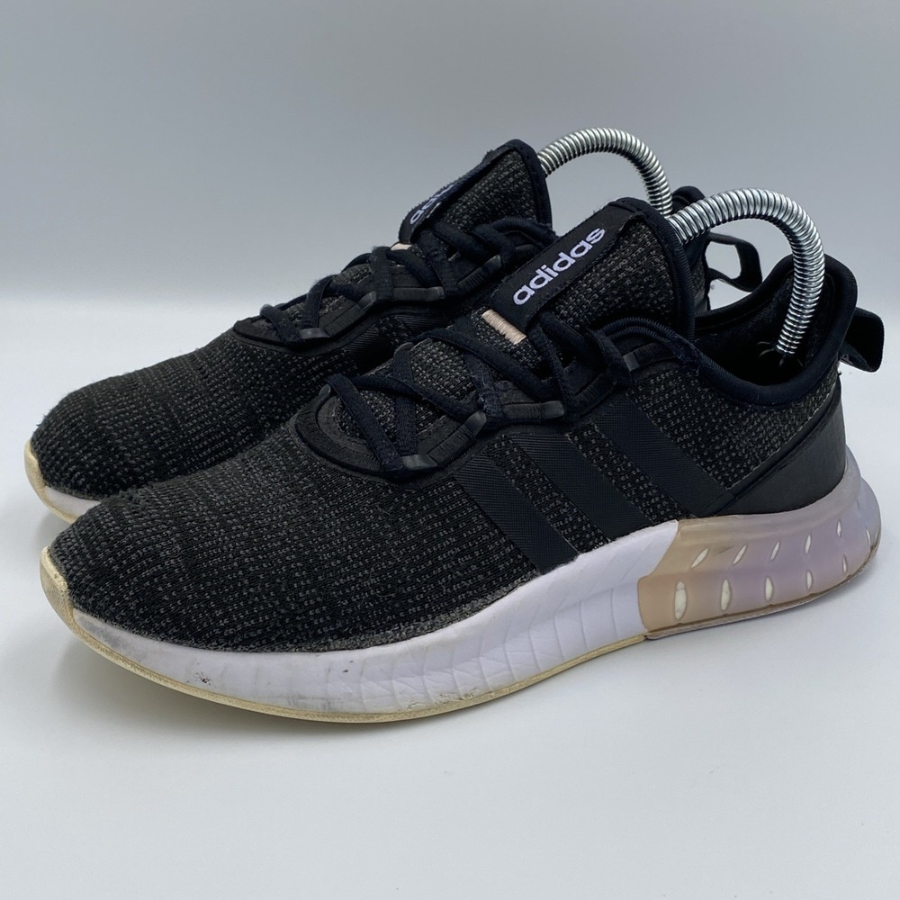 adidas Kaptir Super Women's Size 7 Black Carbon Cloudfoam Running Shoes Q46281